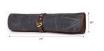 Iris Leather Chef Knife Roll Stress Grey 5 Slot (KR-64)