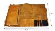 KRC Leather Chef Knife Roll Caramel Brown 8 Slot (KR-15)