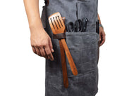 KRC Leather Waxed Canvas Rugged Apron - Porpoise Grey (AP-19E)