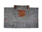 KRC Leather Waxed Canvas Rugged Apron - Porpoise Grey (AP-19E)