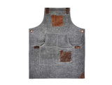 KRC Leather Waxed Canvas Rugged Apron - Porpoise Grey (AP-19E)