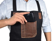 KRC Leather Wax Canvas Apron Raven Black (AP-19A)