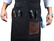 KRC Leather Wax Canvas Apron Raven Black (AP-19A)