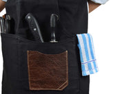 KRC Leather Wax Canvas Apron Raven Black (AP-19A)