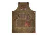 KRC Leather Waxed Canvas Rugged Apron - Seaweed Green (AP-19B)