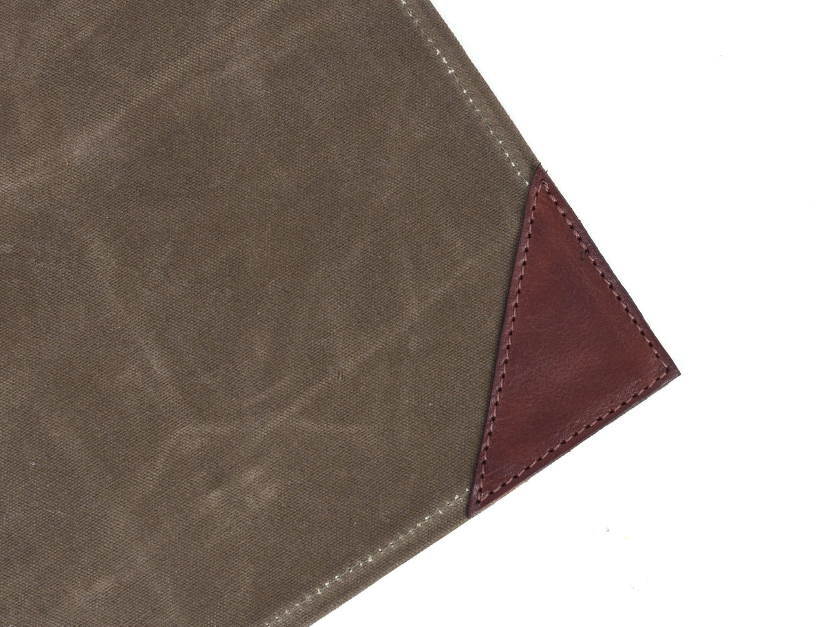 Pedro Leather Wax Canvas Apron Olive Green (AP-30A)