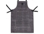 Pedro Leather Wax Canvas Apron Stress Grey (AP-30B)