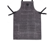 Pedro Leather Wax Canvas Apron Stress Grey (AP-30B)