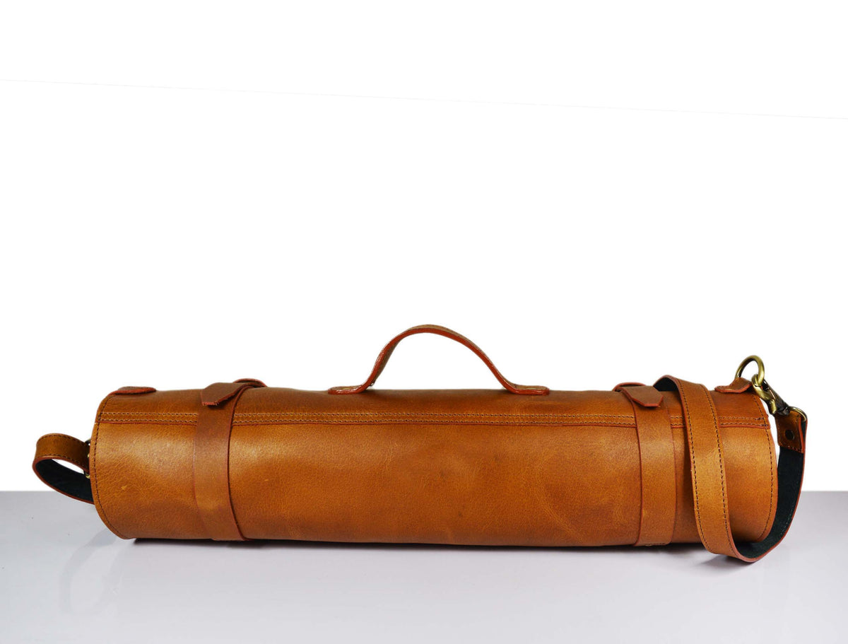 KRC Leather Chef Knife Roll Chestnut 10 Slot (KR-12)