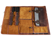 KRC Leather Canvas Knife Roll 15 Slot (KR-13)