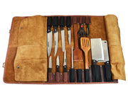 KRC Leather Canvas Knife Roll 15 Slot (KR-13)