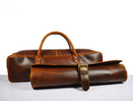 KRC Leather Chef Knife Roll + Leather  Knife Roll Case (KR-14)