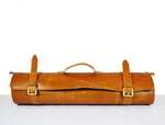 KRC Leather Chef Knife Roll Caramel Brown 8 Slot (KR-15)