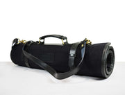 Palencia Leather Canvas Chef Knife Roll Black 14 Slot (KR-16)