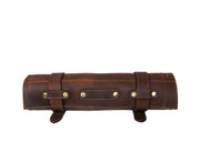 KRC Leather Chef Knife Roll Walnut 7 Slot (KR-20)