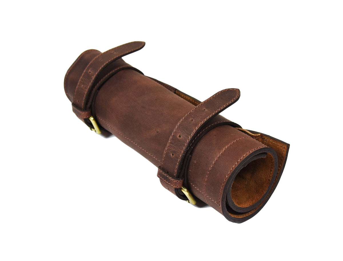 KRC Leather Chef Knife Roll Walnut 7 Slot (KR-20)