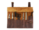 KRC Leather Chef Knife Roll Walnut 7 Slot (KR-20)