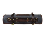 Malaga Leather Canvas Chef Knife Roll Grey 13 Slot (KR-28)