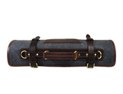 Malaga Leather Canvas Chef Knife Roll Grey 13 Slot (KR-28)