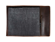 Malaga Leather Canvas Chef Knife Roll Grey 13 Slot (KR-28)