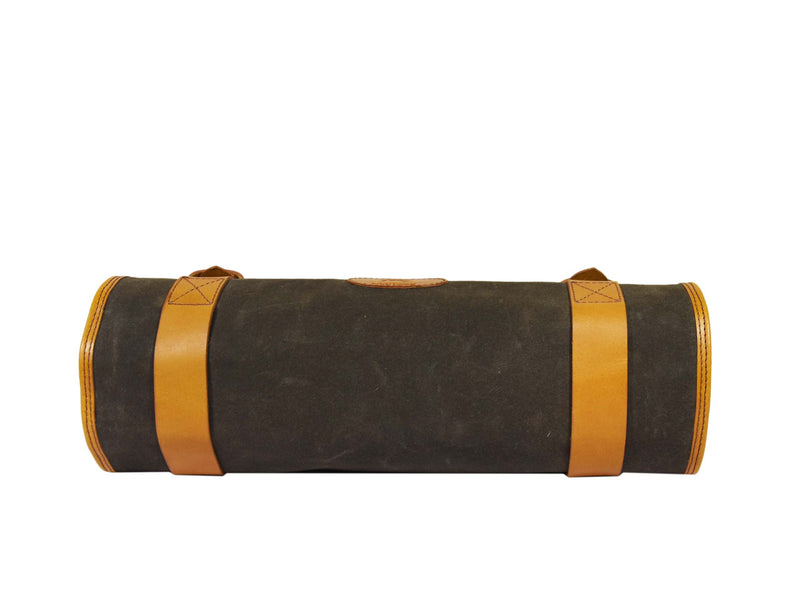 Valencia Leather Canvas Chef Knife Roll 8 Slot (KR-29)