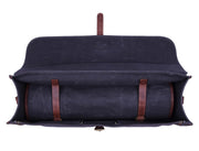 KRC Leather Canvas Chef Knife Roll + Leather Bag Combo 11 Slot (KR-40)