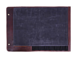KRC Leather Canvas Chef Knife Roll + Leather Bag Combo 11 Slot (KR-40)