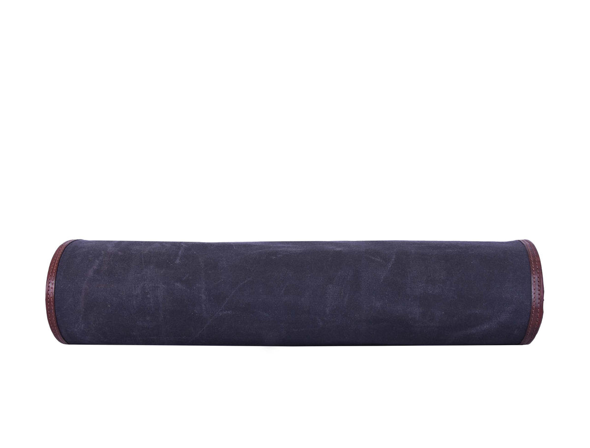 KRC Leather Canvas Chef Knife Roll + Leather Bag Combo 11 Slot (KR-40)