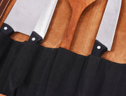Torino Ranch Leather Chef Knife Roll Stress Brown 10 Slot (KR-53A)