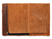 Torino Ranch Leather Chef Knife Roll Stress Brown 10 Slot (KR-53A)