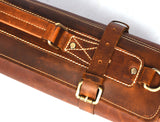 Torino Ranch Leather Chef Knife Roll Stress Brown 10 Slot (KR-53A)