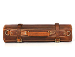 Torino Ranch Leather Chef Knife Roll Stress Brown 10 Slot (KR-53A)