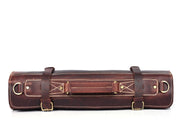 Torino Ranch Leather Chef Knife Roll Walnut Brown 10 Slot (KR-53B)