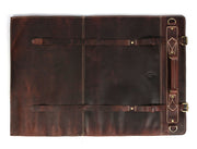Torino Ranch Leather Chef Knife Roll Walnut Brown 10 Slot (KR-53B)