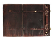 Torino Ranch Leather Chef Knife Roll Walnut Brown 10 Slot (KR-53B)