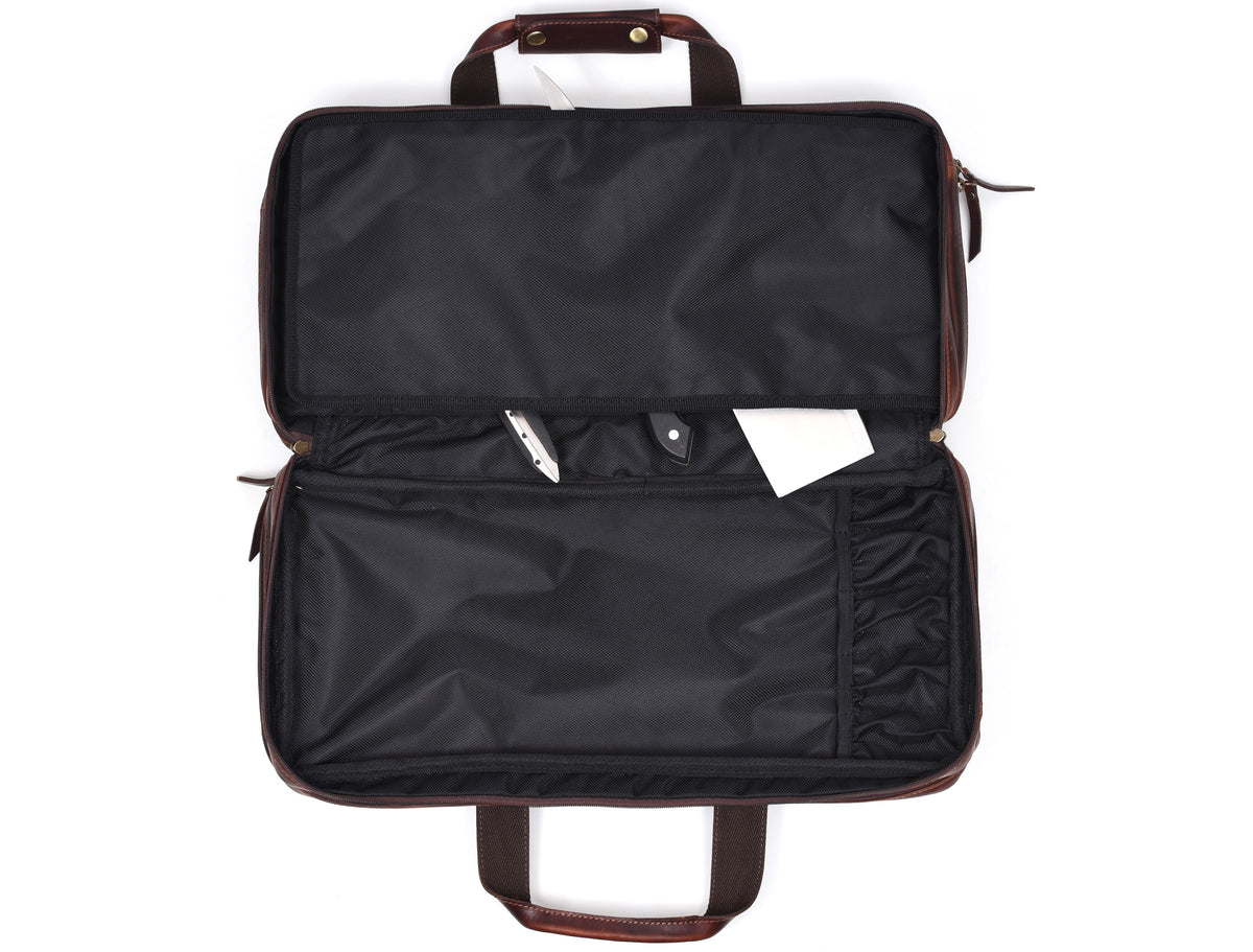 Salerno Leather Chef Knife Case Walnut (KR-61)