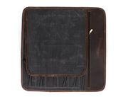 Iris Leather Chef Knife Roll Stress Grey 5 Slot (KR-64)