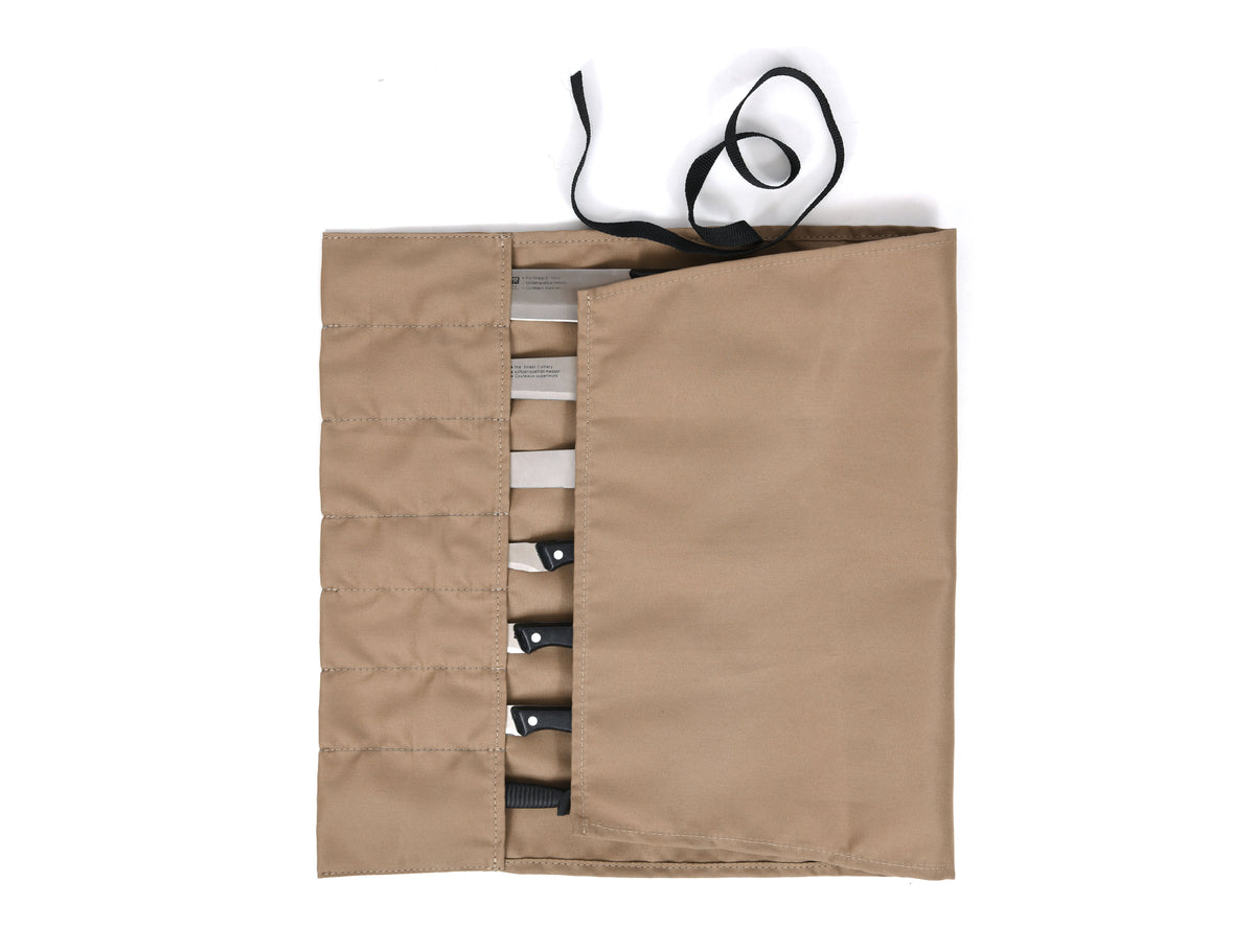 Chef's Twill Knife Roll Ivory 7 Slot (KR-70A)