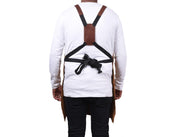 Pedro Leather Suede Apron Tawny Brown (AP-31)
