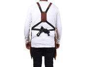 Pedro Leather Suede Apron Tawny Brown (AP-31)