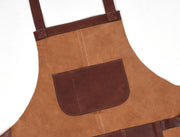 Pedro Leather Suede Apron Tawny Brown (AP-31)